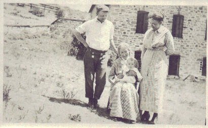 Picture Four Generations in one picture<br>John Lincoln Macdonald Dec 1892 - Jul 1963<br>Ellen Louise Gordon Fletcher Sep 1841 - Nov 1919<br>Rae Douglas Macdonald Nov 1918 - Feb 2001<br>Margaret Virginia Fletcher Macdonald Jan 1872 - Mar 1954<br>Due to the birth and death dates of the picture's subjects,<br>it is possible to determine its date within just a few months.<br>It was taken in Madison County, Montana in the summer of 1919.